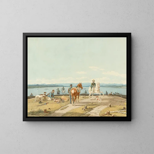 Después de la caza - Wilhelm von Kobell — cuadro enmarcado en la pared