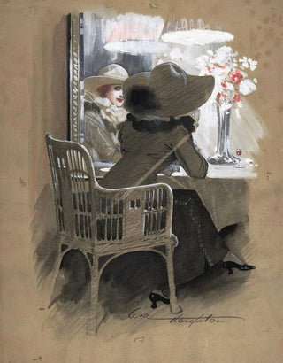 Will Houghton - Portrait of a Woman Seated at a Table.webp
