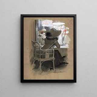 Will Houghton - Portrait of a Woman Seated at a Table.webp
