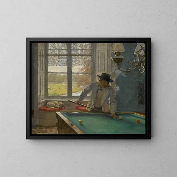 The billiard player - Willem Bastiaan Tholen — framed artwork on a wall