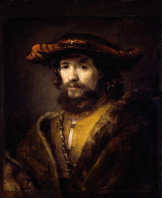 Willem Drost - Bust of a Man Wearing a largebrimmed Hat.webp