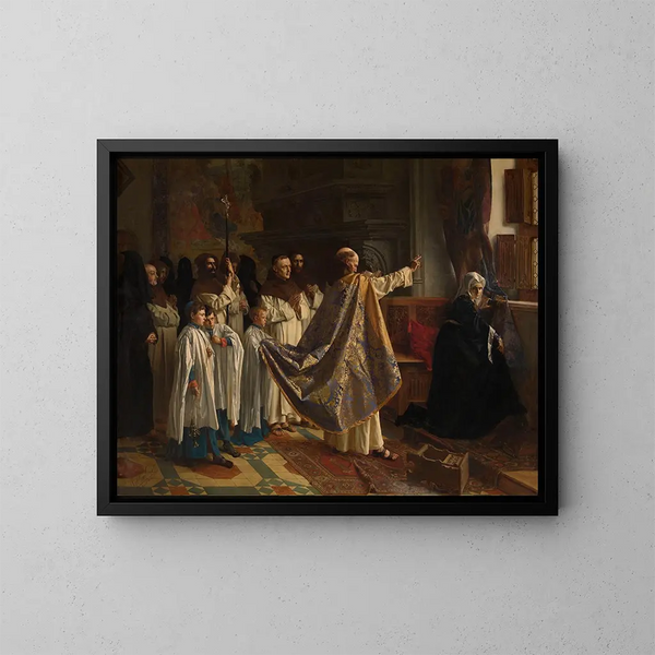 Exorcismo de Jeanne de Castille - Willem Geets — cuadro enmarcado en la pared