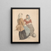 Two women sitting with a jug - Willem Hendrik Schmidt — framed artwork on a wall