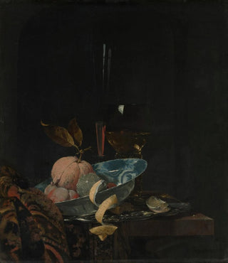Willem Kalf - Still Life with Fruit Glassware and a Wanli Bowl.webp