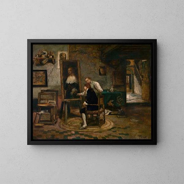 The beautiful portrait - Willem Linnig — framed artwork on a wall
