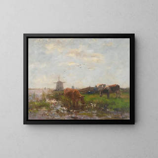 Willem Maris - Cattle Grazing at the Waters Edge.webp