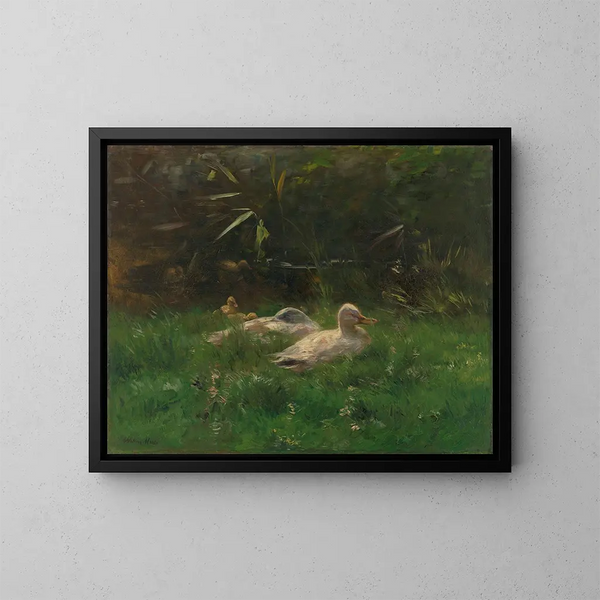 Patos - Willem Maris — cuadro enmarcado en la pared