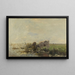 Vacas cerca de un estanque - Willem Maris — cuadro enmarcado en la pared