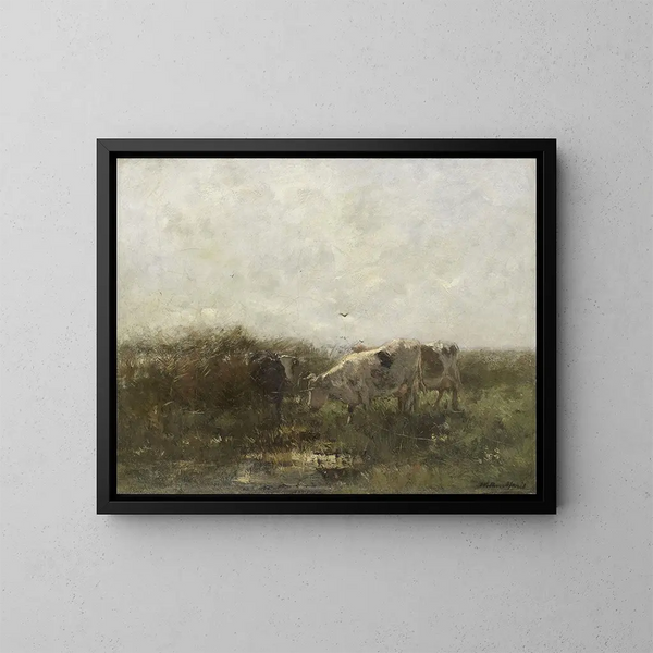 Vacas - Willem Maris — cuadro enmarcado en la pared