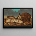 Still life with fish - Willem Ormea — framed artwork on a wall
