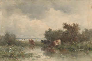 Willem Roelofs - Drie koeien aan een plas.webp
