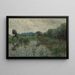 Prés d'eau sur la rivière IJssel - Willem Roelofs — framed artwork on a wall