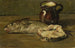 Still life with cod - Willem Roelofs II — artwork view