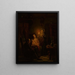 Scene of a family indoors by candlelight - Willem Thans — framed artwork on a wall