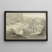 Landscape of dunes with wooden bridge - Willem Uppink — framed artwork on a wall