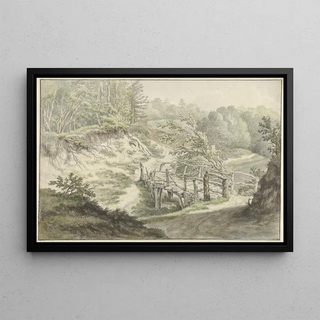 Willem Uppink - Duinlandschap met houten brug.webp