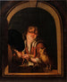 Un joven con un búho - Willem van Mieris — vista de la obra