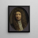 Retrato de un hombre - Willem van Mieris — cuadro enmarcado en la pared