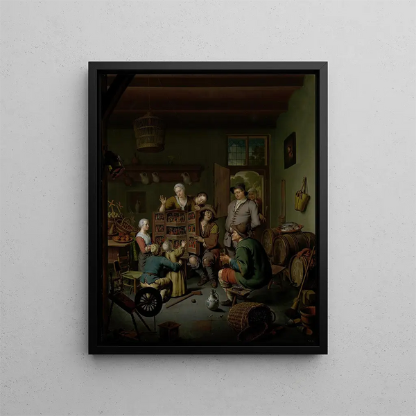 Willem Van Mieris - The Rareeshow t Fraay Curieus.webp