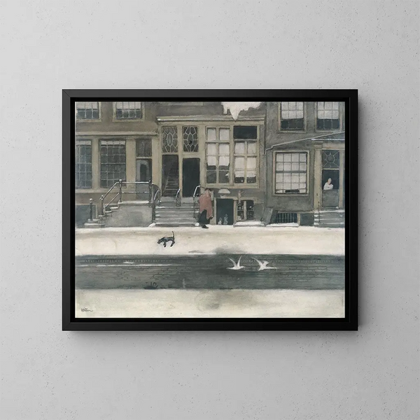 Le Kromboomsloot à Amsterdam - Willem Witsen — framed artwork on a wall