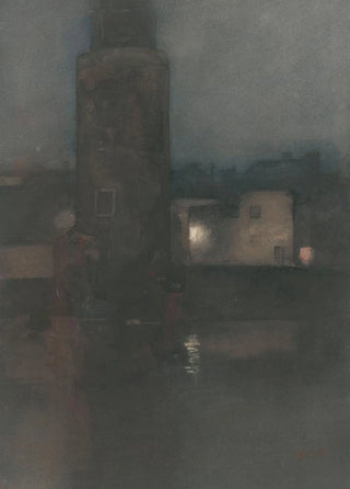 Willem Witsen - De Montelbaanstoren te Amsterdam bij nacht.webp