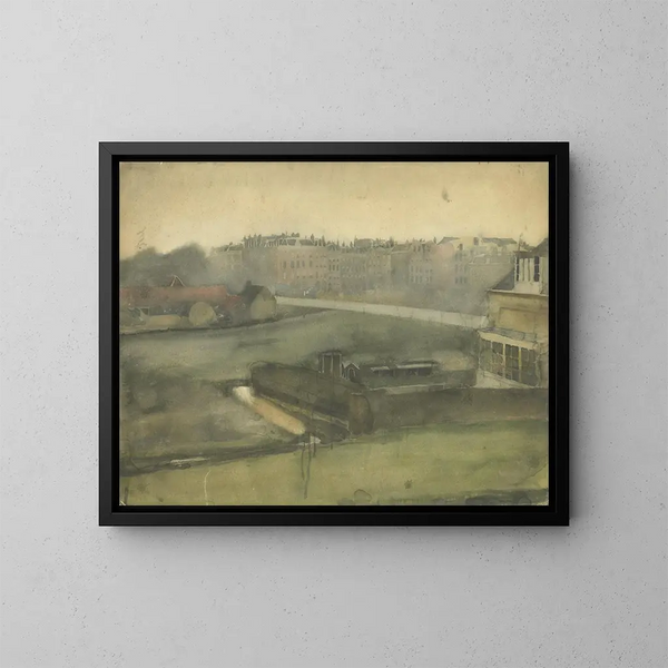 View near Oosterpark in Amsterdam - Willem Witsen — framed artwork on a wall
