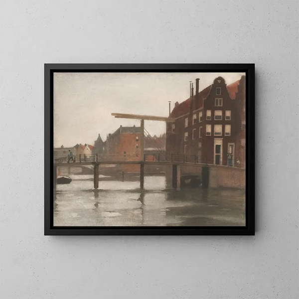 View of Uilenburg in Amsterdam - Willem Witsen — framed artwork on a wall