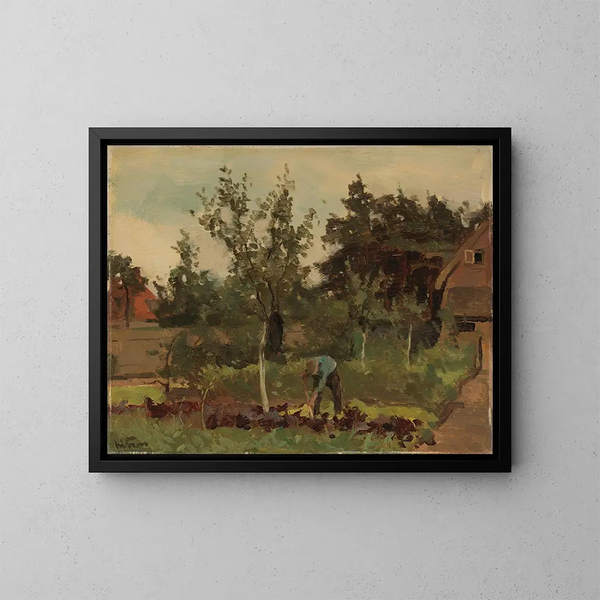 Garden Vegetable Patch Painting - Willem Witsen — framed artwork on a wall