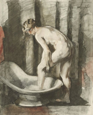 Willem Witsen - Naakte vrouw in bad stappend.webp