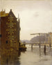Entrepôts en un canal de Ámsterdam en Uilenburg - Willem Witsen — vista de la obra