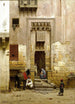 La corte de una casa en El Cairo - Willem de Famars Testas — vista de la obra