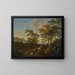Landscape in italics with shepherds - Willem de Heusch — framed artwork on a wall