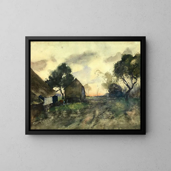 Evening Mood Painting - Willem de Zwart — framed artwork on a wall