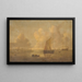 Paisaje marítimo con una ciudad en el fondo - Willem van Diest — cuadro enmarcado en la pared