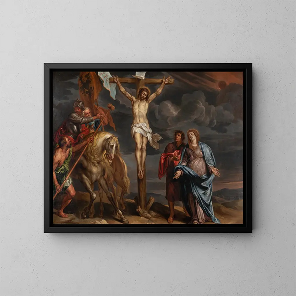 La Crucifixión - Willem van Herp — cuadro enmarcado en la pared