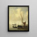 A port - Willem van de Velde the Younger — framed artwork on a wall