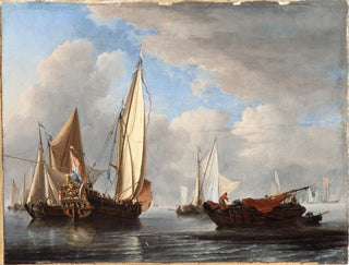 Willem van de Velde the Younger - A Yacht and Other Vessels in a Calm.webp