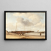 Playa con un Weyschuit tirado en la orilla - Willem van de Velde el Joven — cuadro enmarcado en la pared