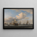 English ships captured after the Four Days Battle - Willem van de Velde the Younger — framed artwork on a wall