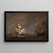 Batalla Naval de las Guerras Anglo-Neerlandesas - Willem van de Velde el Joven — cuadro enmarcado en la pared