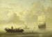 Ships near the coast in calm weather - Willem van de Velde the Younger — artwork view