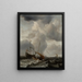 Mar agitado con barcos - Willem van de Velde el Joven — cuadro enmarcado en la pared