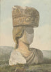 Bust without face of a statue supporting a broken capital on its head - Willey Reveley — artwork view
