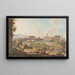 Ruinas en Roma con cabras, vacas y pastores - Willey Reveley — cuadro enmarcado en la pared