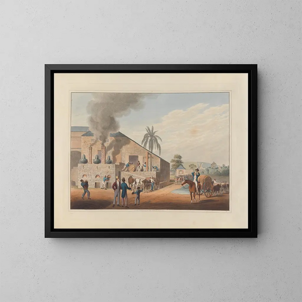Exterior de la casa de curación y los alambiques - William A V Clark — cuadro enmarcado en la pared