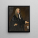 Retrato de un caballero en negro - William Aikman — cuadro enmarcado en la pared