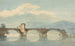 Un puente sobre el Arno - William Alfred Delamotte — vista de la obra