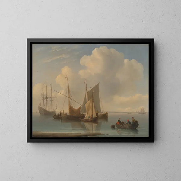Dutch fishing ships - William Anderson — framed artwork on a wall