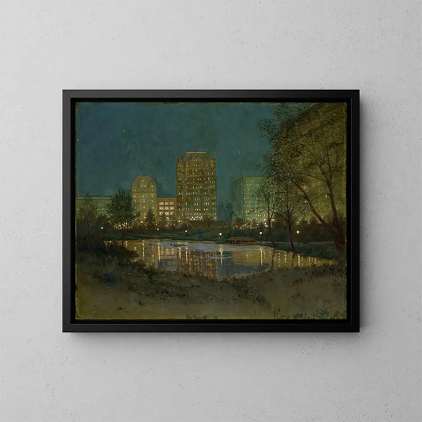 Central Park y el Plaza - William Anderson Coffin — cuadro enmarcado en la pared
