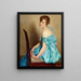 Woman in Blue - William Arber Brown Kirkpatrick — framed artwork on a wall